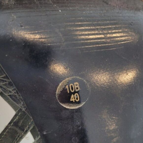 BCBGeneration embossed python open toe high heel shoes green size 10 - Picture 5 of 11